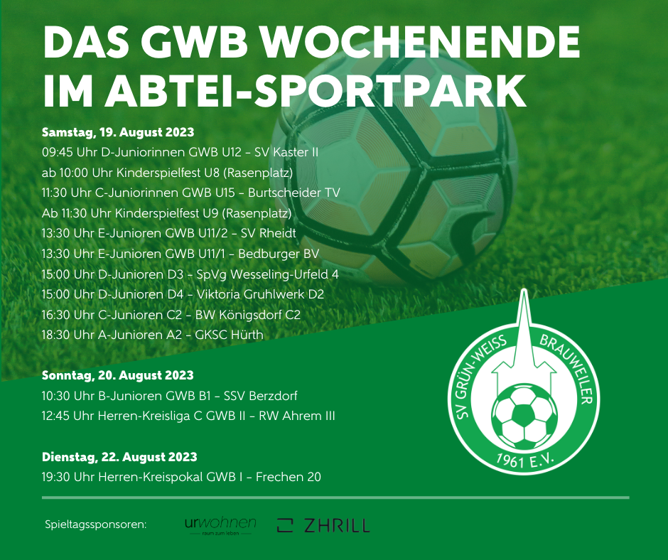 GWB Spieltage 19 20 August